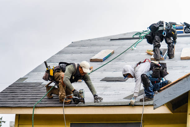 Professional Gutter Installation technician working in Haskell, TX